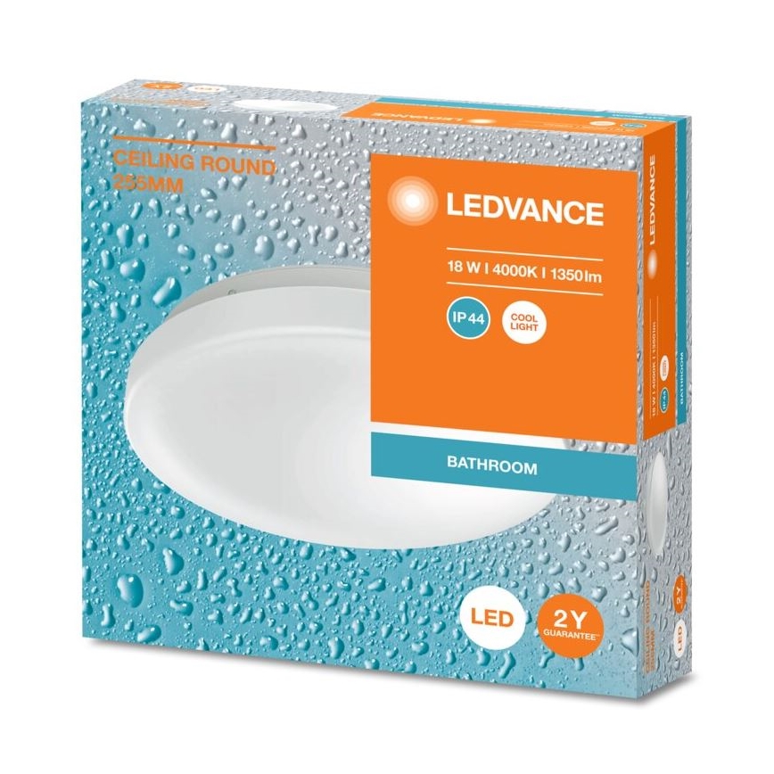 Ledvance - LED taklampa för badrum CEILING ROUND LED/18W/230V 4000K IP44