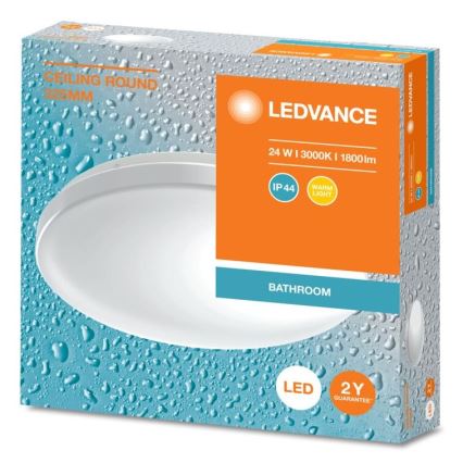Ledvance - LED taklampa för badrum CEILING ROUND LED/24W/230V 3000K IP44