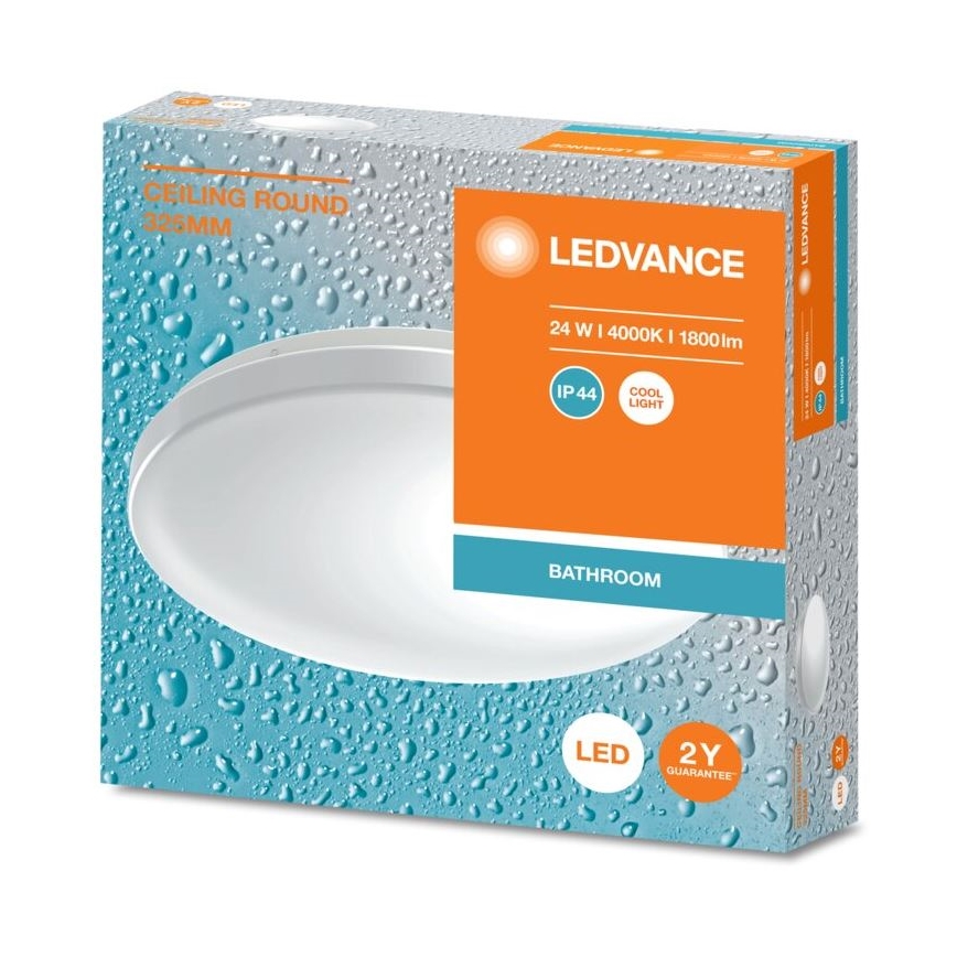 Ledvance - LED taklampa för badrum CEILING ROUND LED/24W/230V 4000K IP44
