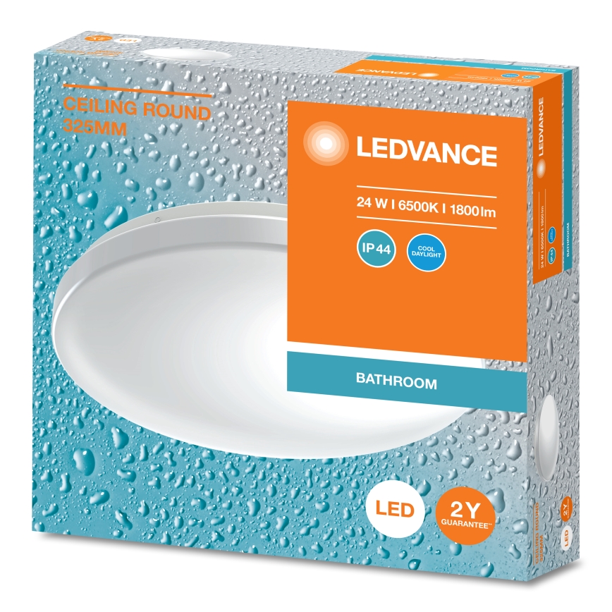 Ledvance - LED taklampa för badrum CEILING ROUND LED/24W/230V 6500K IP44