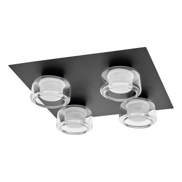 Ledvance - LED taklampa för badrum ORBIS FLAME 4xLED/5,5W/230V 3000/4000K IP44 svart