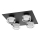 Ledvance - LED taklampa för badrum ORBIS FLAME 4xLED/5,5W/230V 3000/4000K IP44 svart