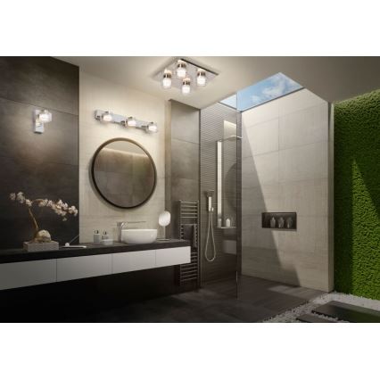 Ledvance - LED taklampa för badrum ORBIS FLAME 4xLED/5,5W/230V 3000/4000K IP44 krom