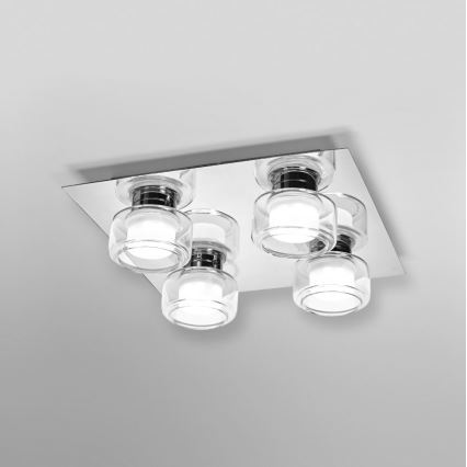Ledvance - LED taklampa för badrum ORBIS FLAME 4xLED/5,5W/230V 3000/4000K IP44 krom