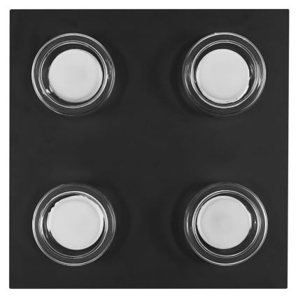 Ledvance - LED taklampa för badrum ORBIS FLAME 4xLED/5,5W/230V 3000/4000K IP44 svart