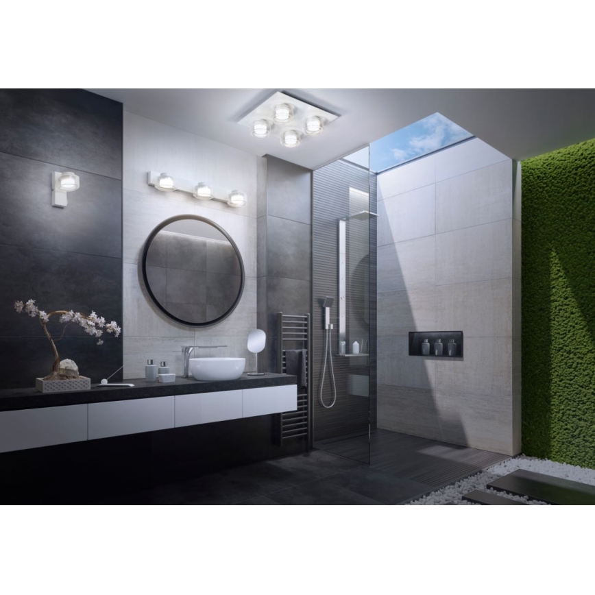 Ledvance - LED taklampa för badrum ORBIS FLAME 4xLED/5,5W/230V 3000/4000K IP44 vit
