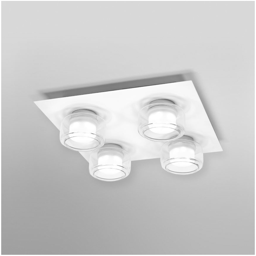 Ledvance - LED taklampa för badrum ORBIS FLAME 4xLED/5,5W/230V 3000/4000K IP44 vit