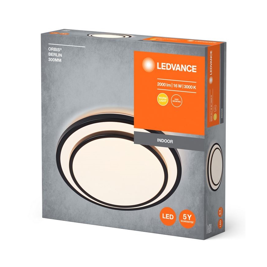 Ledvance - LED taklampa ORBIS BERLIN LED/16W/230V svart