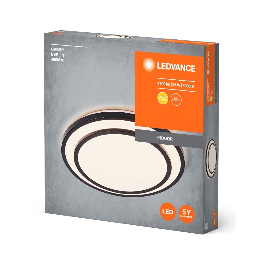 Ledvance - LED taklampa ORBIS BERLIN LED/36W/230V svart