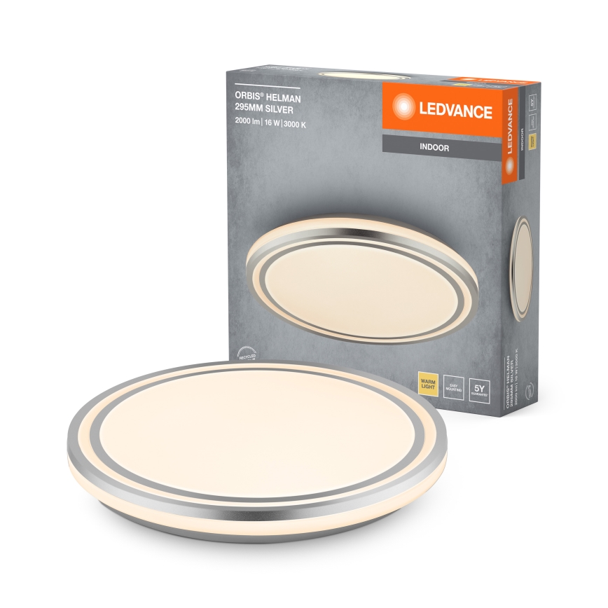 Ledvance - LED taklampa ORBIS HELMAN LED/16W/230V diameter 29,5 cm silver