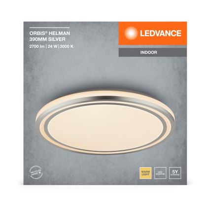 Ledvance - LED taklampa ORBIS HELMAN LED/24W/230V diameter 39 cm silver