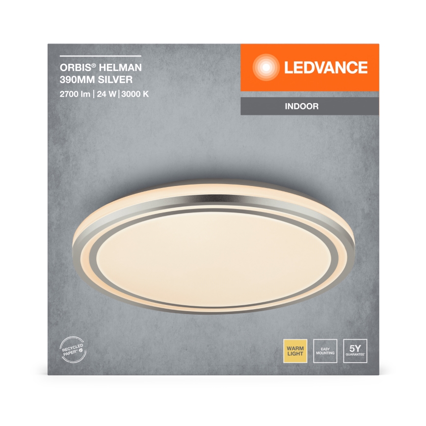 Ledvance - LED taklampa ORBIS HELMAN LED/24W/230V diameter 39 cm silver