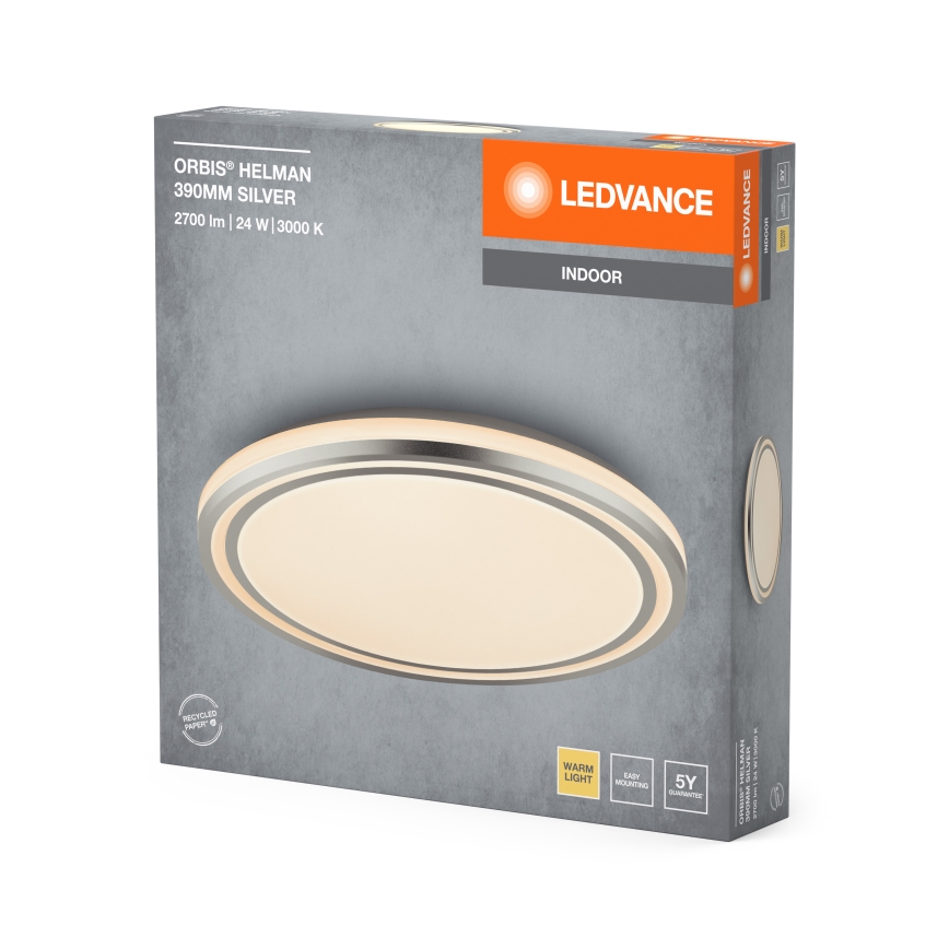 Ledvance - LED taklampa ORBIS HELMAN LED/24W/230V diameter 39 cm silver