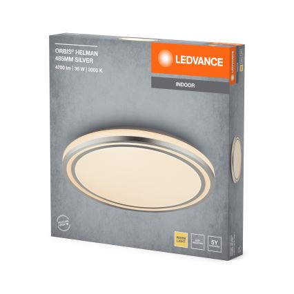 Ledvance - LED taklampa ORBIS HELMAN LED/36W/230V diameter 48,5 cm silver