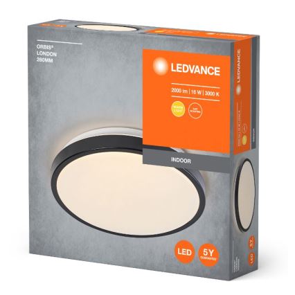 Ledvance - LED taklampa ORBIS LONDON LED/16W/230V svart