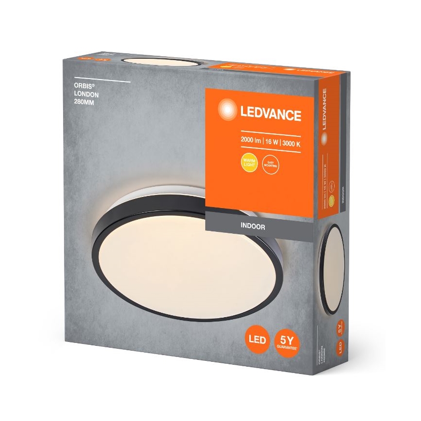 Ledvance - LED taklampa ORBIS LONDON LED/16W/230V svart