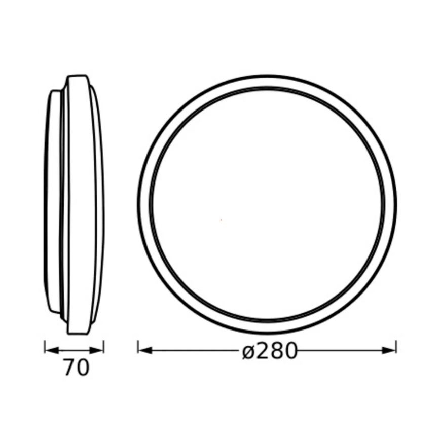 Ledvance - LED taklampa ORBIS LONDON LED/16W/230V svart