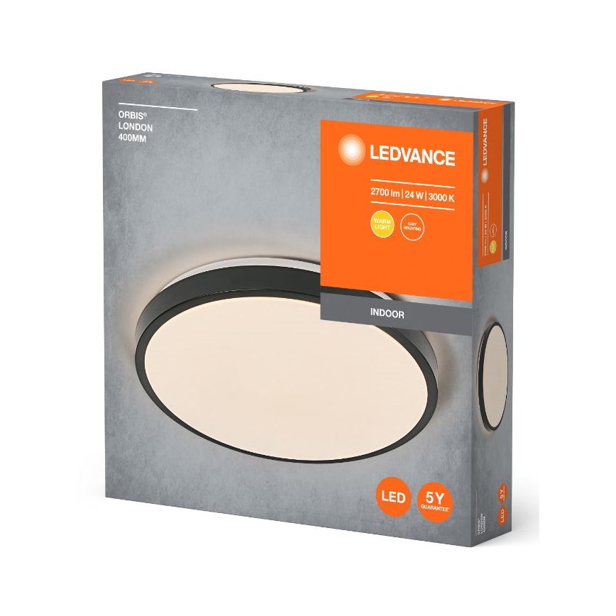 Ledvance - LED taklampa ORBIS LONDON LED/24W/230V svart