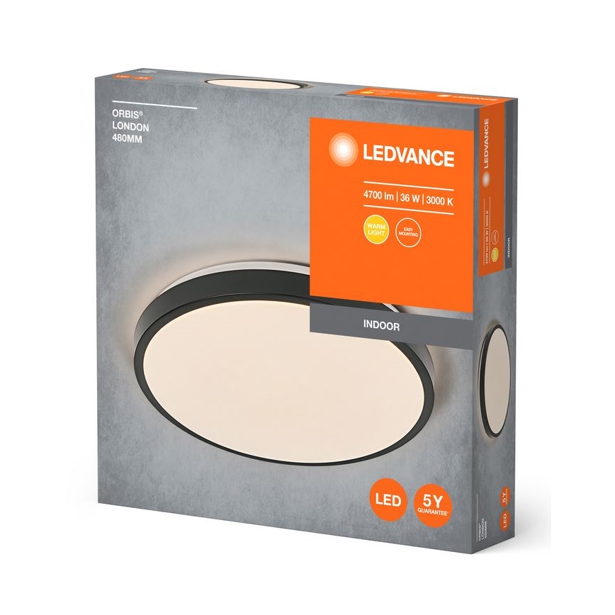 Ledvance - LED taklampa ORBIS LONDON LED/36W/230V svart