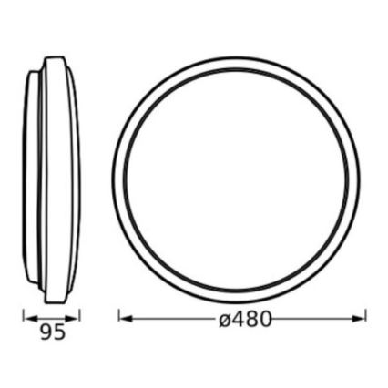 Ledvance - LED taklampa ORBIS LONDON LED/36W/230V vit