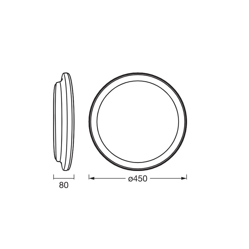 Ledvance - LED taklampa ORBIS PEDERSON LED/24W/230V diameter 45 cm svart
