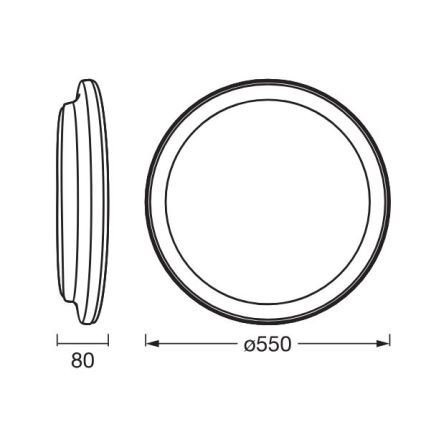 Ledvance - LED taklampa ORBIS PEDERSON LED/36W/230V diameter 55 cm svart