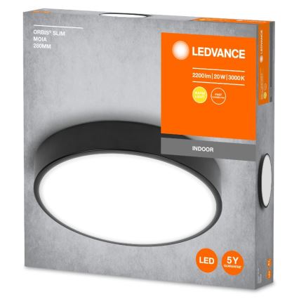 Ledvance - LED taklampa ORBIS SLIM LED/20W/230V svart