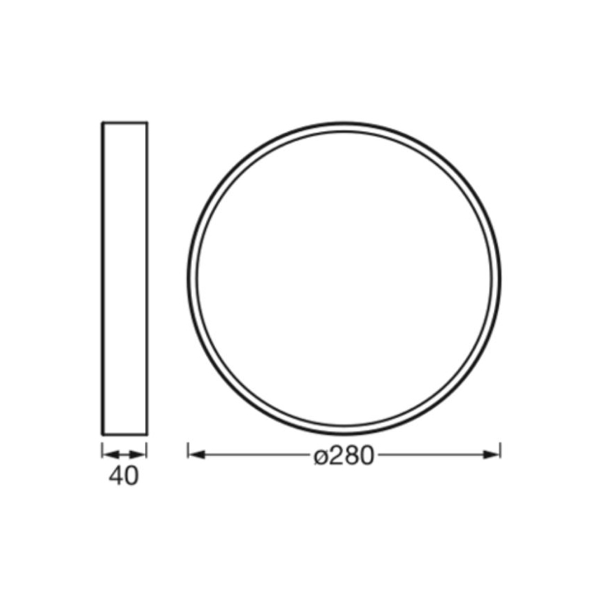 Ledvance - LED taklampa ORBIS SLIM LED/20W/230V svart