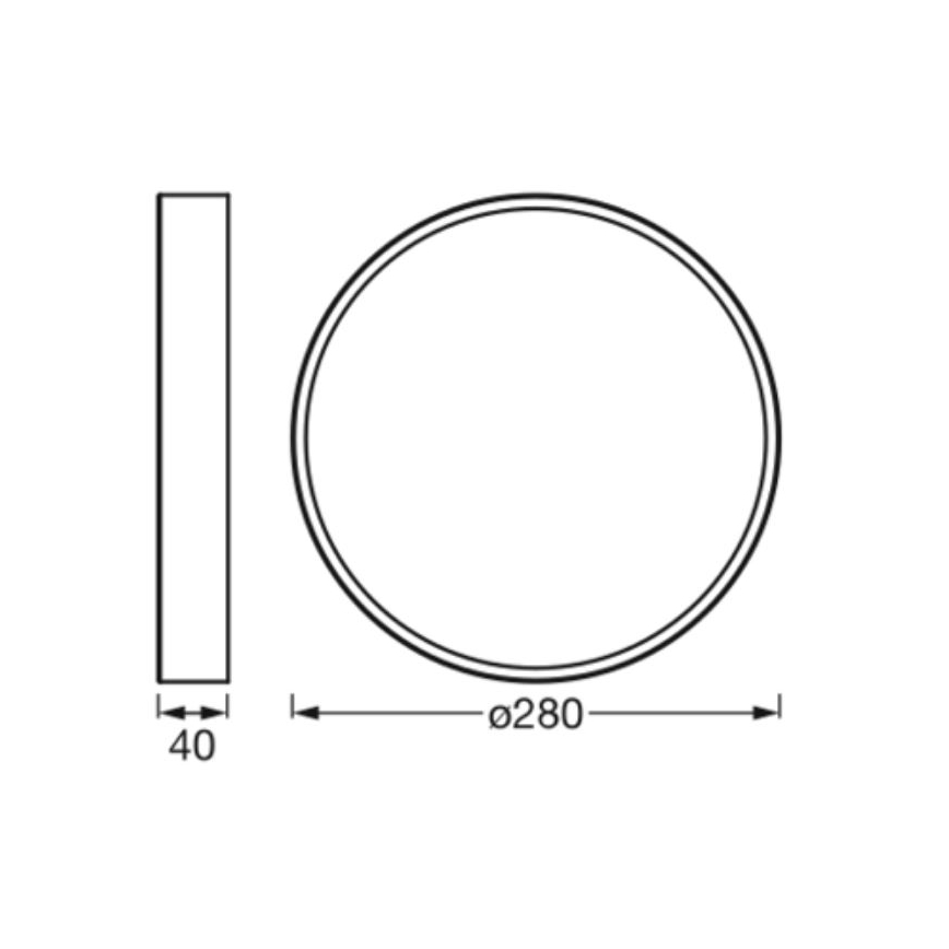 Ledvance - LED taklampa ORBIS SLIM LED/20W/230V vit