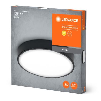 Ledvance - LED taklampa ORBIS SLIM LED/24W/230V svart