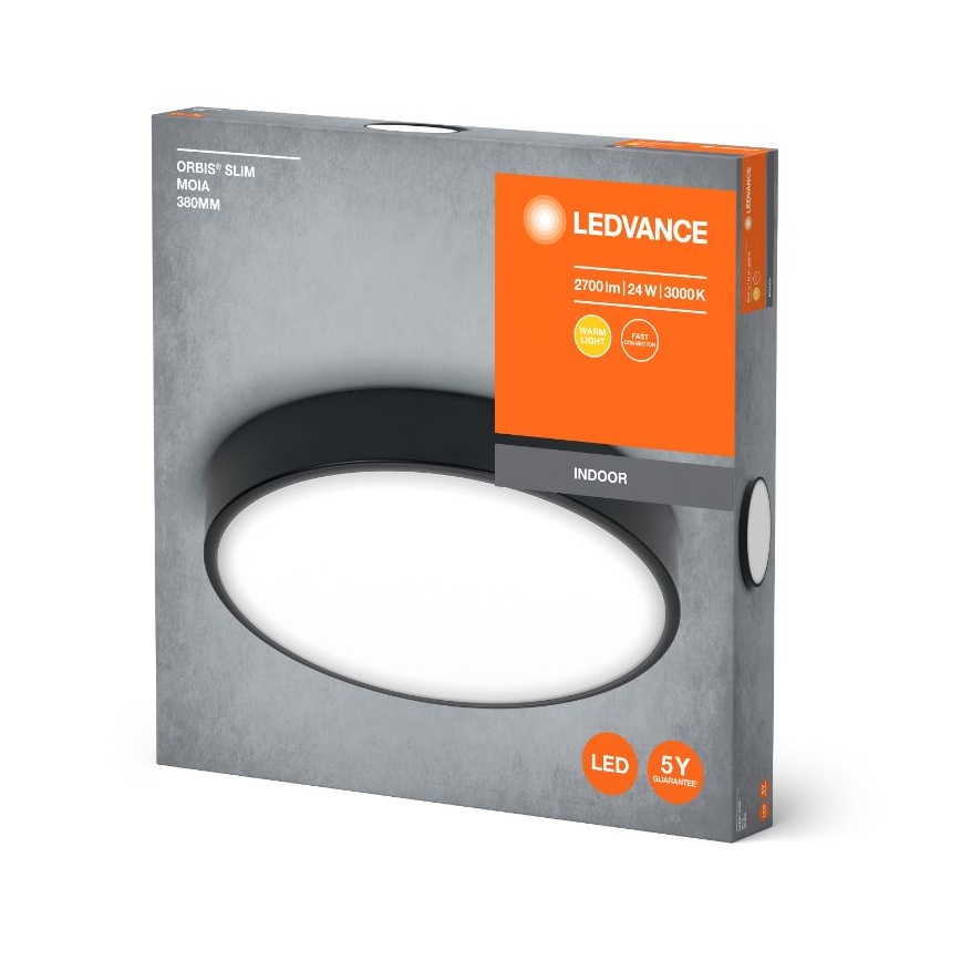 Ledvance - LED taklampa ORBIS SLIM LED/24W/230V svart