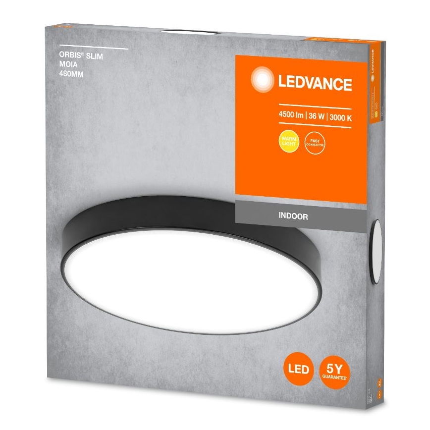 Ledvance - LED taklampa ORBIS SLIM LED/36W/230V svart