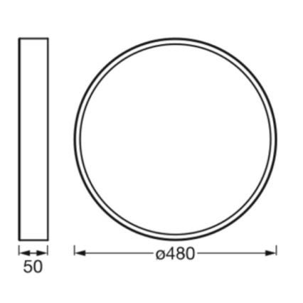 Ledvance - LED taklampa ORBIS SLIM LED/36W/230V svart