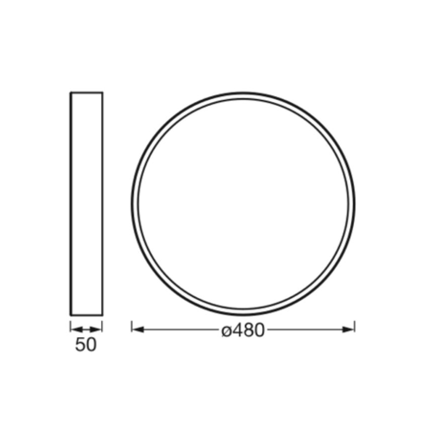Ledvance - LED taklampa ORBIS SLIM LED/36W/230V svart