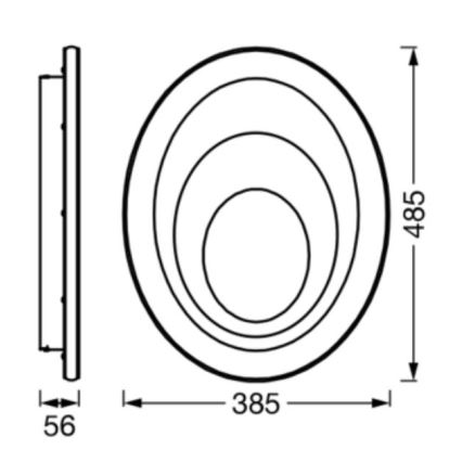 Ledvance - LED taklampa ORBIS SPIRAL LED/37W/230V