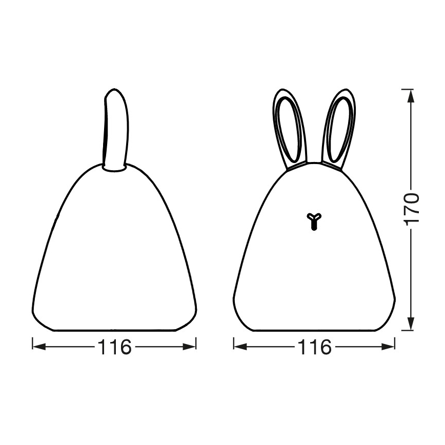 Ledvance - LED Touch barns natt små lampor TOUCH LED/2,5W/5V 1200 mAh