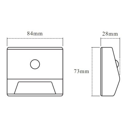 Ledvance - LED trappbelysning med sensor NIGHTLUX LED/0,25W/3×AAA IP54