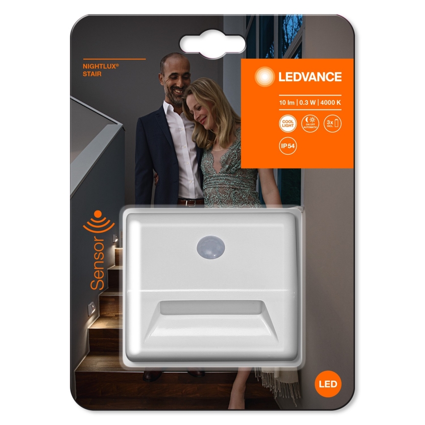 Ledvance - LED Trappljus med sensor NattbelysningLUX LED/0.25W/3xAAA IP54