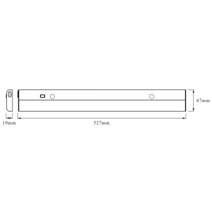 Ledvance - LED-underskåpsarmatur med sensor FLAT LED/12W/230V 3000K