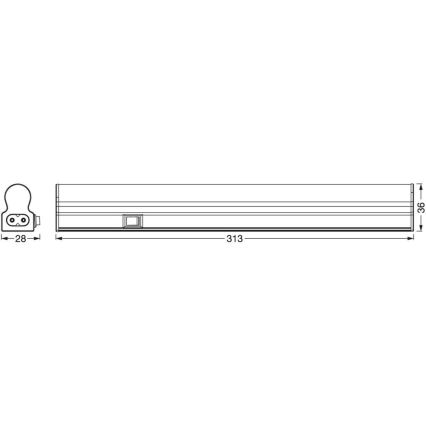 Ledvance - LED Underskåpsbelysning för kök med sensor BATTEN LED/4W/230V 32 cm