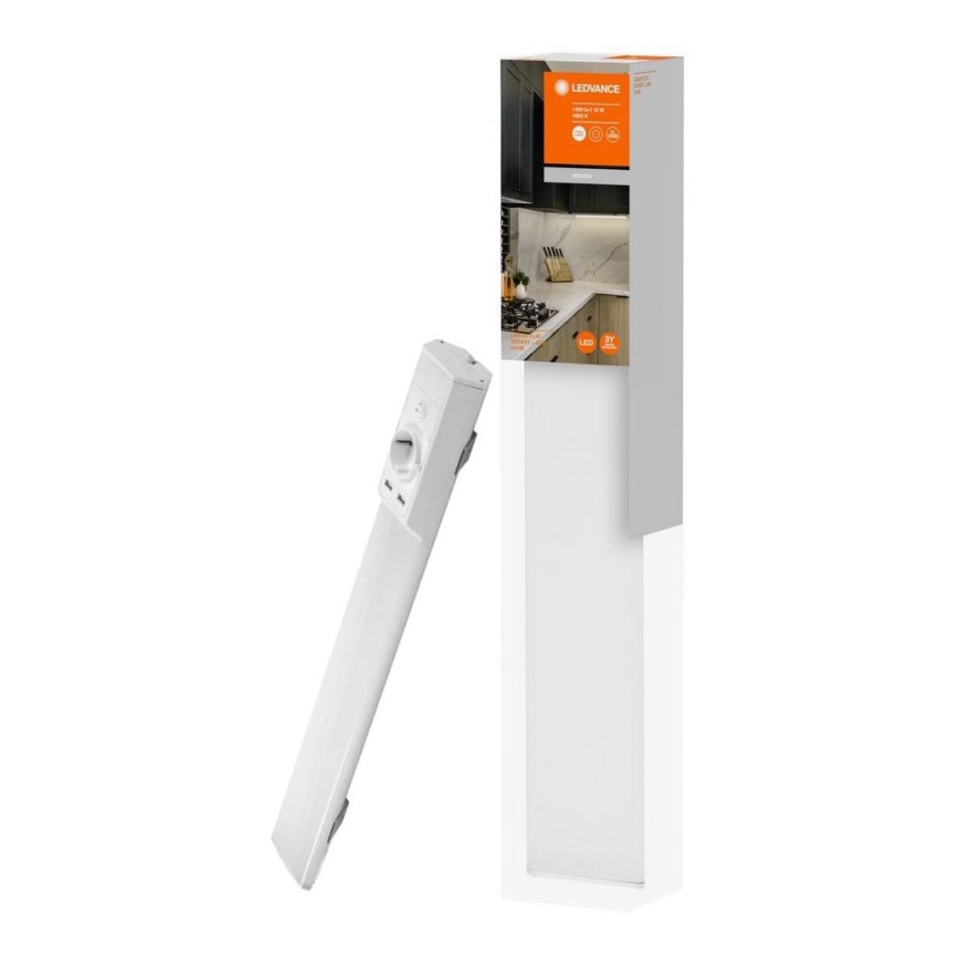 Ledvance - LED Underskåpsbelysning för kök med vägguttag LINEAR LED/10W/230V