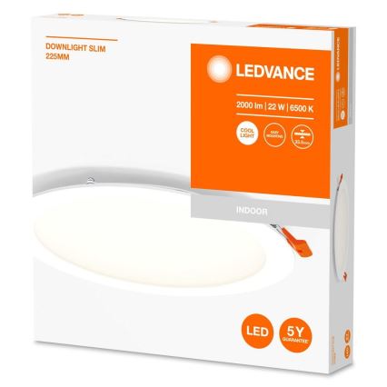 Ledvance - LED upphängd taklampa  SLIM LED/22W/230V 6500K