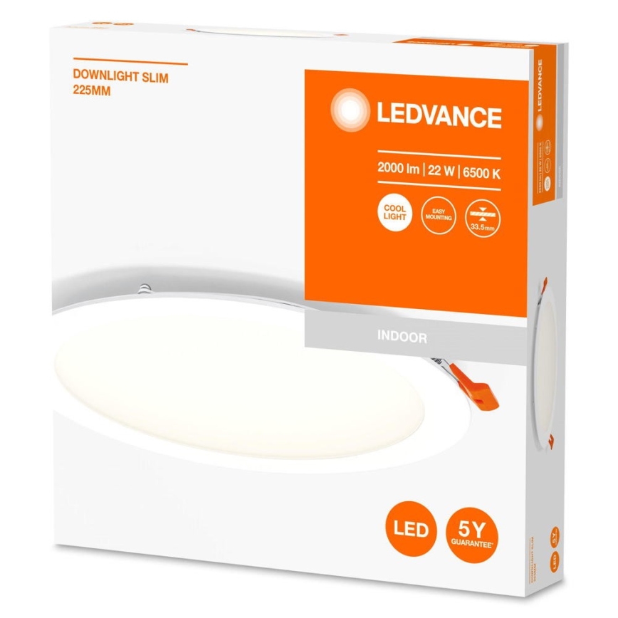 Ledvance - LED upphängd taklampa  SLIM LED/22W/230V 6500K