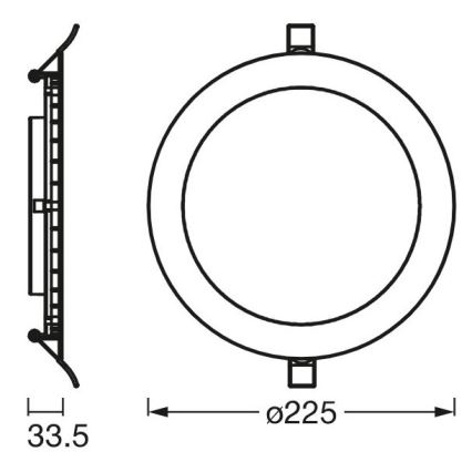 Ledvance - LED upphängd taklampa  SLIM LED/22W/230V 6500K