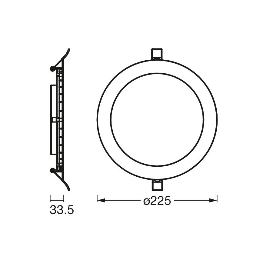 Ledvance - LED upphängd taklampa  SLIM LED/22W/230V 6500K
