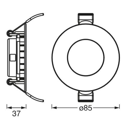 Ledvance - LED upphängd taklampa  SLIM LED/4,5W/230V 6500K