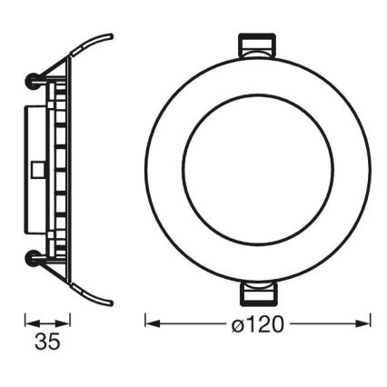 Ledvance - LED upphängd taklampa  SLIM LED/8W/230V 6500K