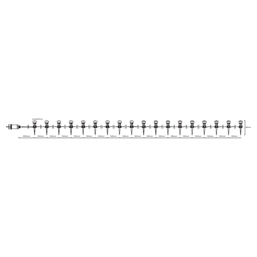 Ledvance - LED Utomhus dekorativbelysning prick 18xLED/0,7W/230V IP66