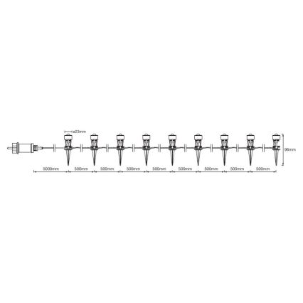 Ledvance - LED Utomhus dekorativbelysning prick 9xLED/0,7W/230V IP65
