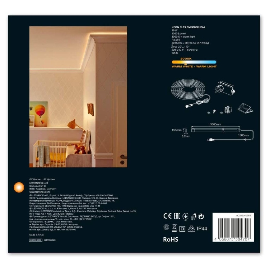 Ledvance - LED Utomhus ljusslinga FLEX 3m LED/19W/230V IP44